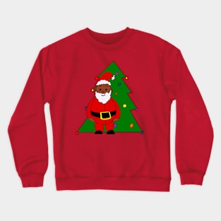 Santa Claus and the Tree Crewneck Sweatshirt